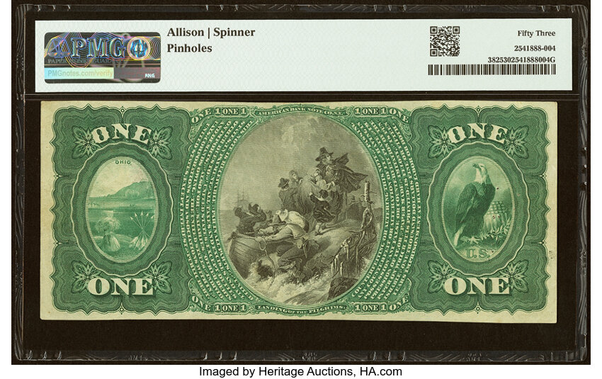 Original $1  1st Charter Period, Seal With Rays (Fr. 382) thumbnail 18