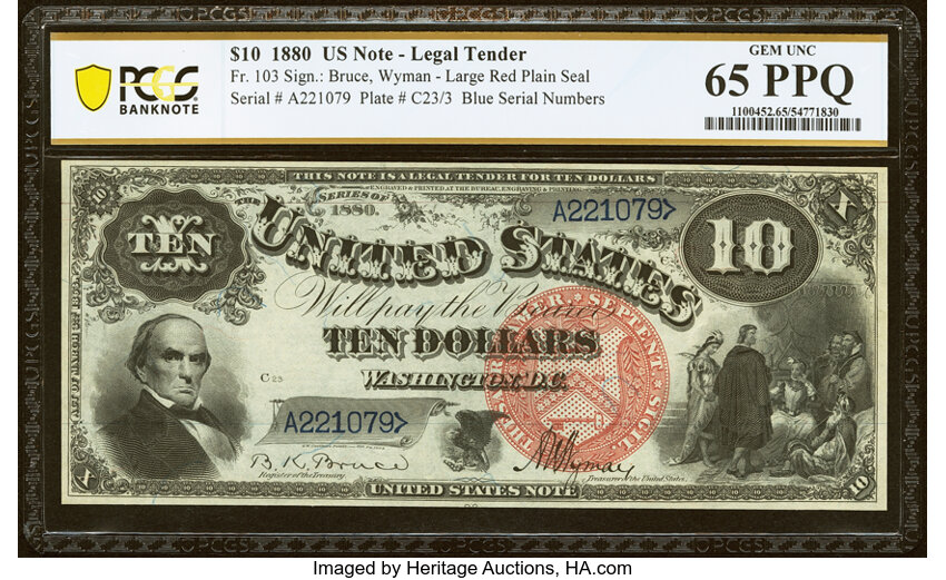 1880 $10  (Fr. 103) thumbnail 3