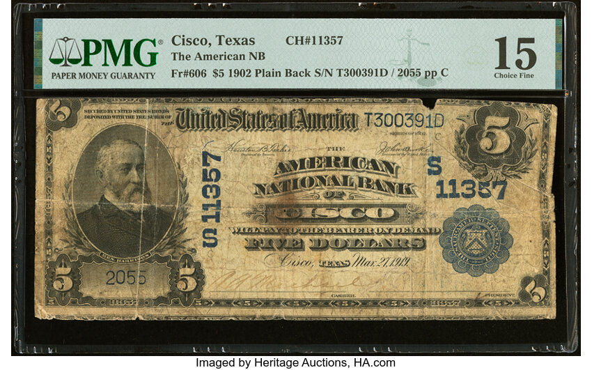 1902 $5  3rd Charter Period, 3rd Issue, Plain Back (Fr. 606) thumbnail 15