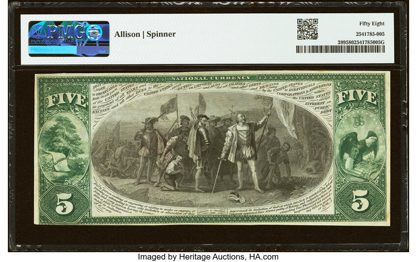 Original $5  1st Charter Period, Seal With Rays (Fr. 399) thumbnail 9