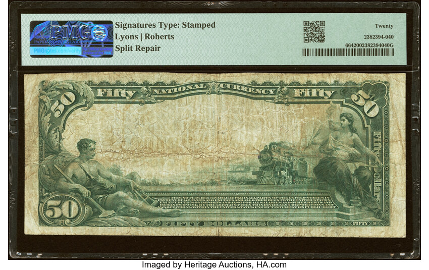 1902 $50  3rd Charter Period, 1st Issue, Red Seal (Fr. 664) thumbnail 6