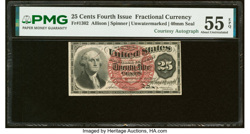  25c Bust of George Washington (Fr. 1302) thumbnail 3