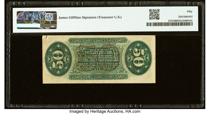  50c Head of General Spinner (Fr. 1331) thumbnail 7