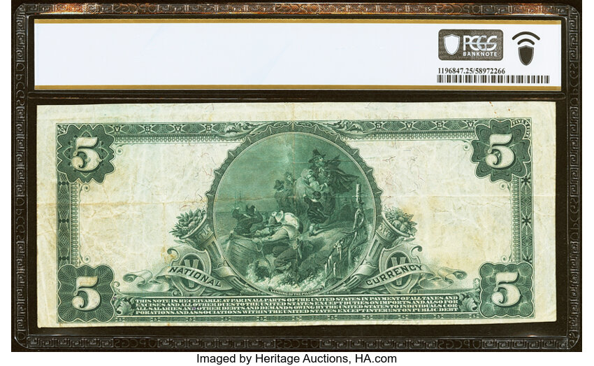 1902 $5  3rd Charter Period, 1st Issue, Red Seal (Fr. 588) thumbnail 10