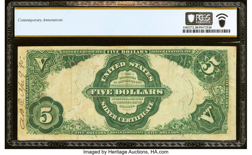 1891 $5  (Fr. 267) thumbnail 20