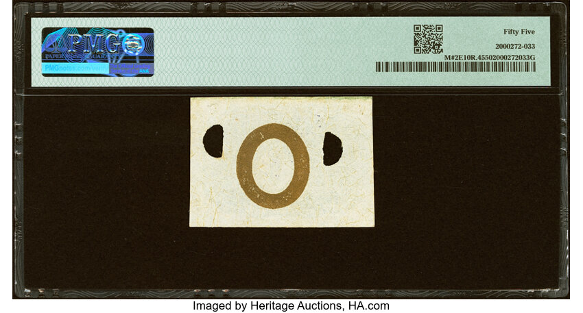  10c Head of George Washington in Bronze Oval Frame (Fr. 1249) thumbnail 14