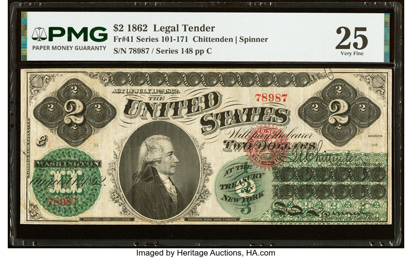 1862 $2  Seal Type 2 (Fr. 41) thumbnail 4