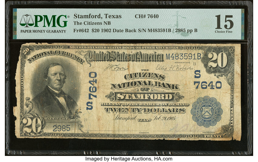 1902 $20  3rd Charter Period, 2nd Issue, Date Back (Fr. 642) thumbnail 7