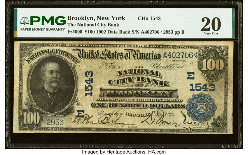 1902 $100  3rd Charter Period, 2nd Issue, Date Back (Fr. 690) thumbnail 2