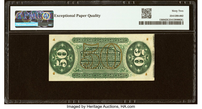  50c Seated Figure of Justice (Fr. 1368) thumbnail 8
