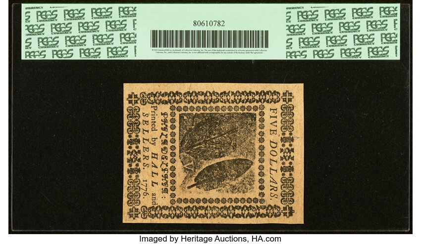 May 9, 1776 $5  Continental Congress (Fr. CC35) thumbnail 7