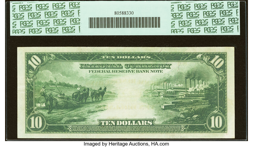 1918 $10  St. Louis (Fr. 815) thumbnail 3