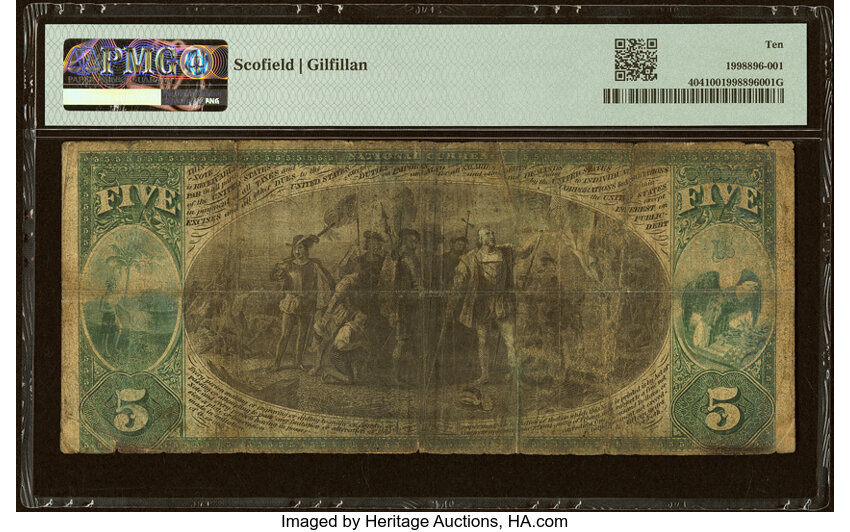 1875 $5  1st Charter Period, Scalloped Seal (Fr. 404) thumbnail 17
