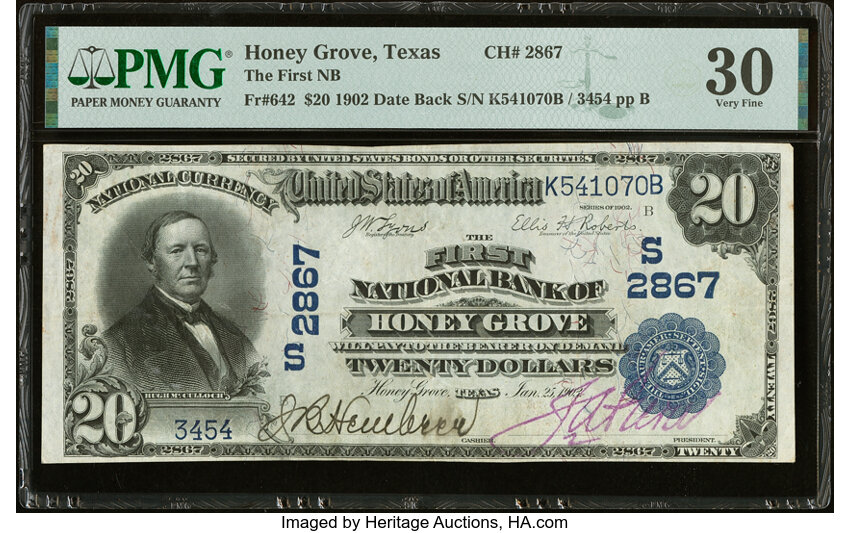 1902 $20  3rd Charter Period, 2nd Issue, Date Back (Fr. 642) thumbnail 6