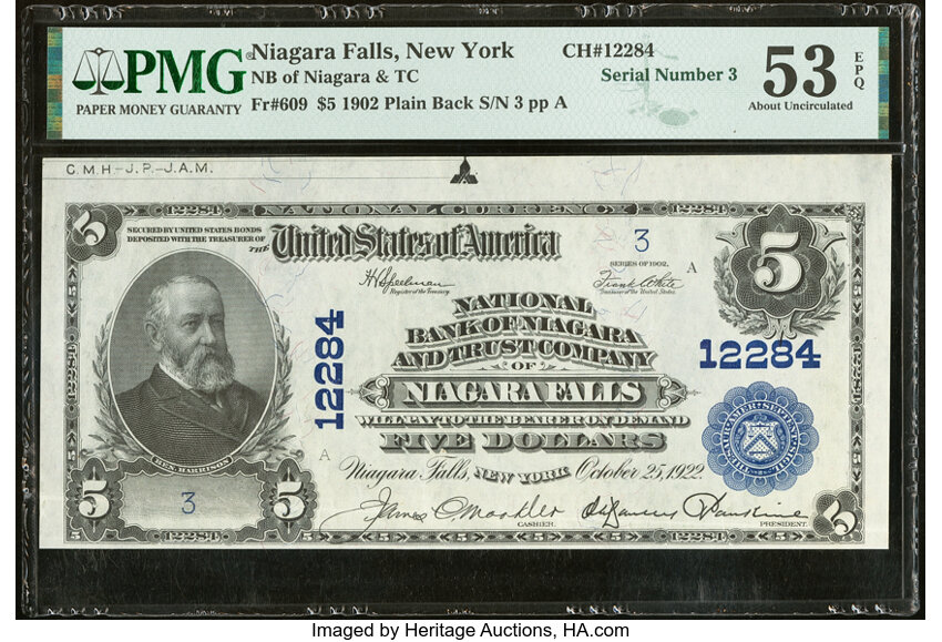 1902 $5  3rd Charter Period, 3rd Issue, Plain Back (Fr. 609) thumbnail 8