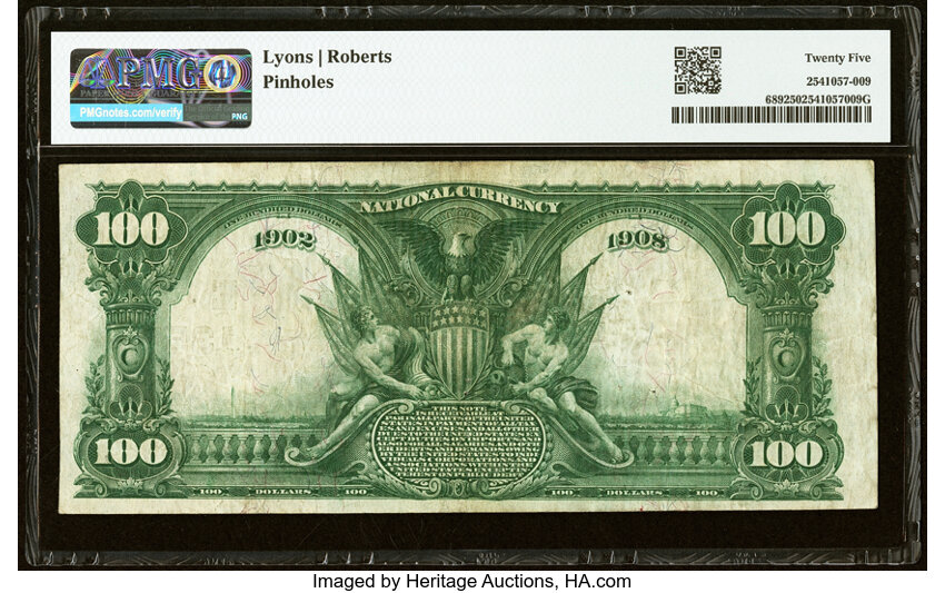 1902 $100  3rd Charter Period, 2nd Issue, Date Back (Fr. 689) thumbnail 10