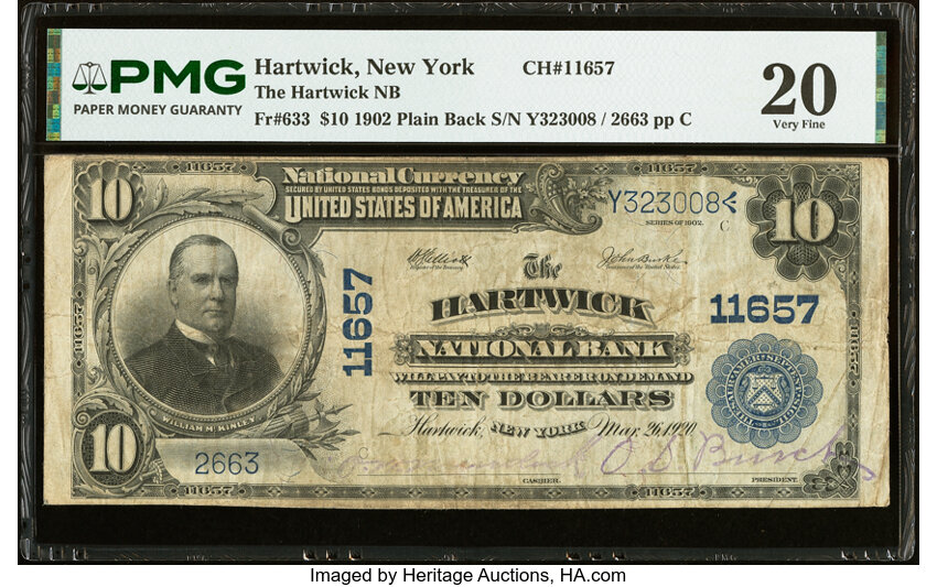 1902 $10  3rd Charter Period, 3rd Issue, Plain Back (Fr. 633) thumbnail 9