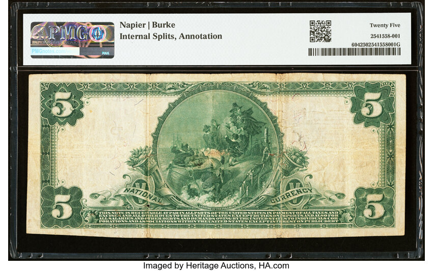 1902 $5  3rd Charter Period, 3rd Issue, Plain Back (Fr. 604) thumbnail 9