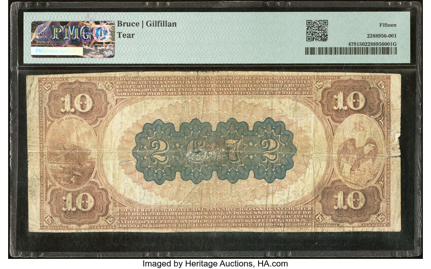1882 $10  2nd Charter Period, 1st Issue, Brown Back (Fr. 479) thumbnail 18