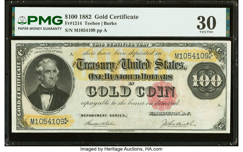 1882 $100  (Fr. 1214) thumbnail 4