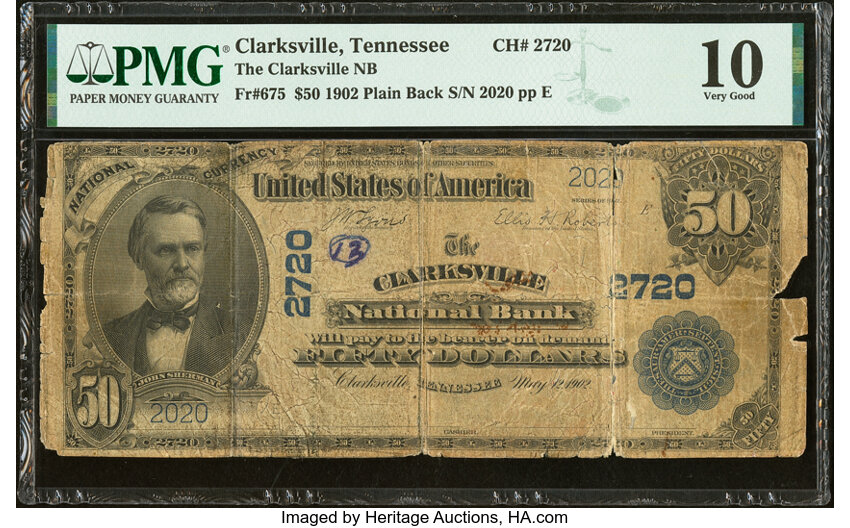 1902 $50  3rd Charter Period, 3rd Issue, Plain Back (Fr. 675) thumbnail 3