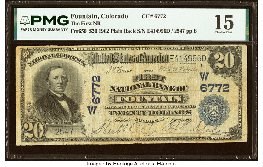 1902 $20  3rd Charter Period, 3rd Issue, Plain Back (Fr. 650) thumbnail 10