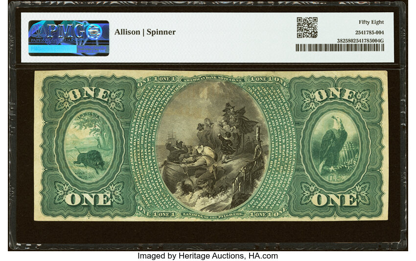 Original $1  1st Charter Period, Seal With Rays (Fr. 382) thumbnail 20