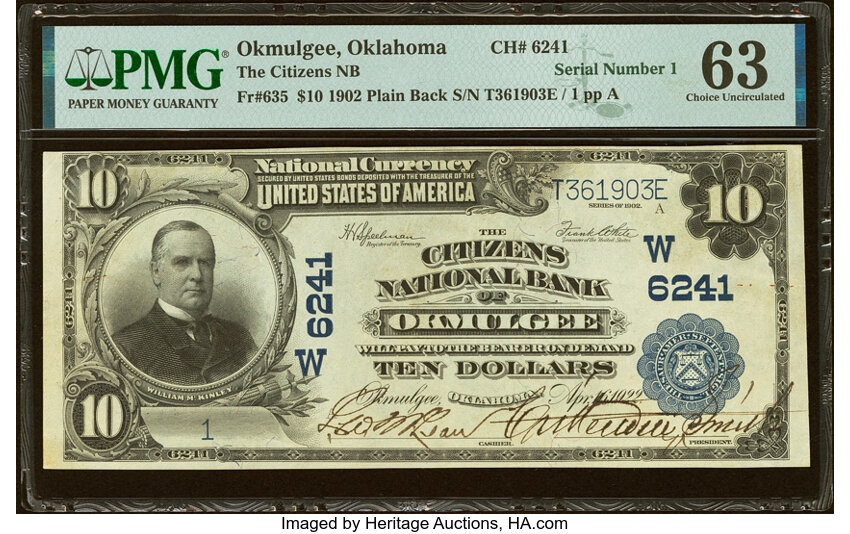 1902 $10  3rd Charter Period, 3rd Issue, Plain Back (Fr. 635) thumbnail 8