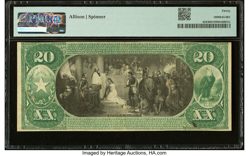 Original $20  1st Charter Period, Seal With Rays (Fr. 429) thumbnail 3