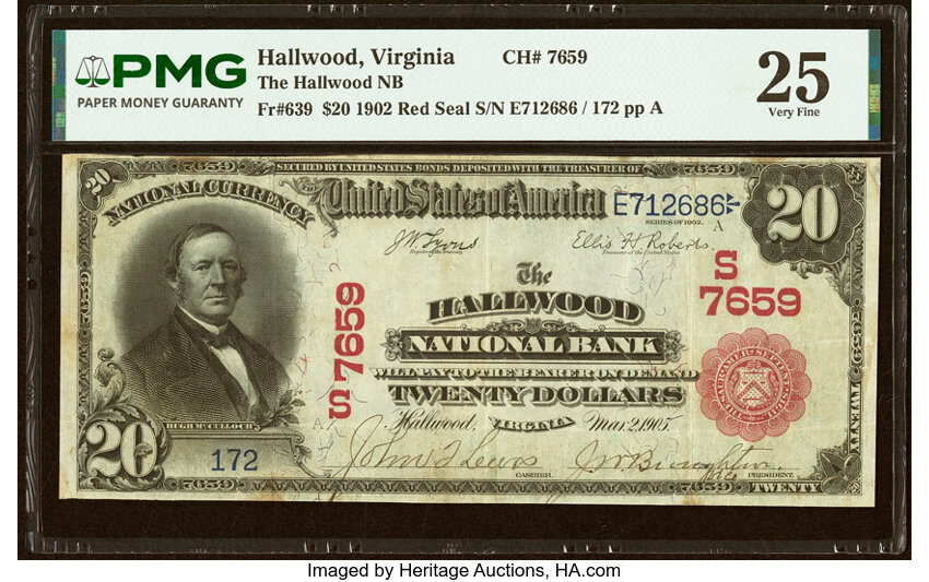 1902 $20  3rd Charter Period, 1st Issue, Red Seal (Fr. 639) thumbnail 4