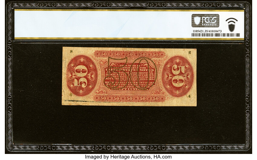  50c Seated Figure of Justice (Fr. 1351) thumbnail 3