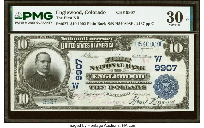 1902 $10  3rd Charter Period, 3rd Issue, Plain Back (Fr. 627) thumbnail 7