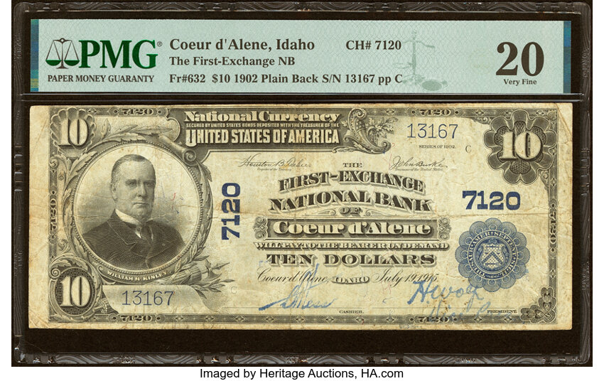 1902 $10  3rd Charter Period, 3rd Issue, Plain Back (Fr. 632) thumbnail 10