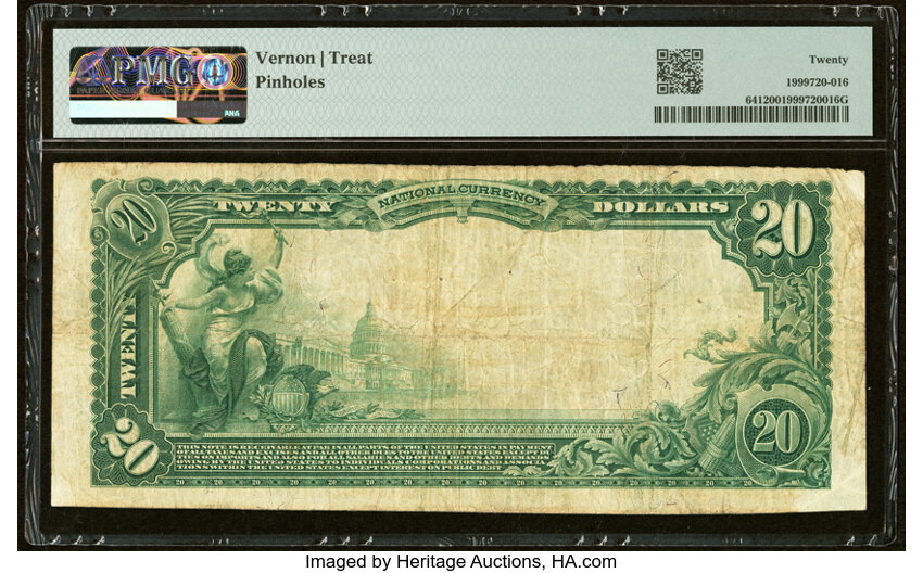 1902 $20  3rd Charter Period, 1st Issue, Red Seal (Fr. 641) thumbnail 7