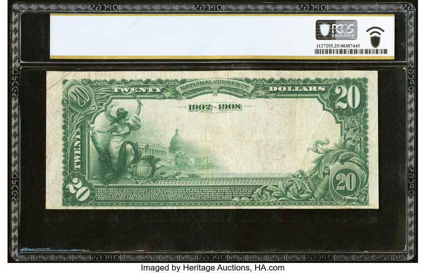 1902 $20  3rd Charter Period, 2nd Issue, Date Back (Fr. 644) thumbnail 13