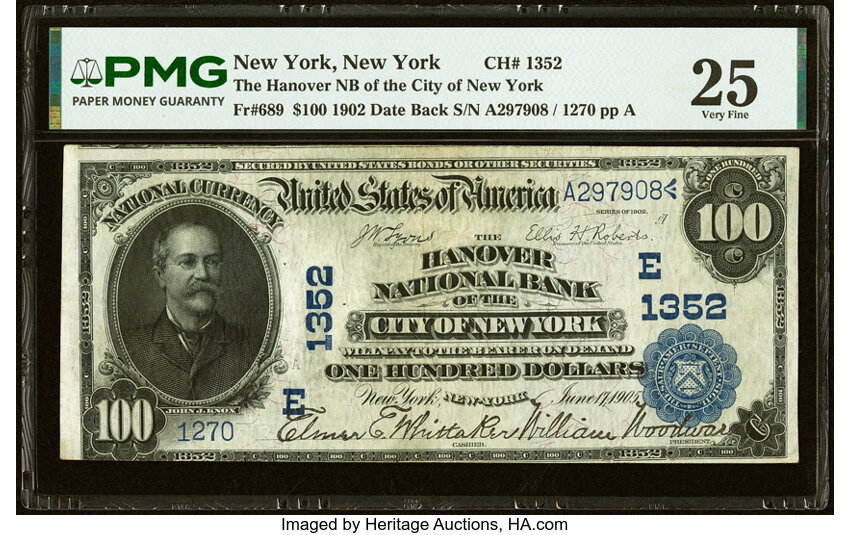 1902 $100  3rd Charter Period, 2nd Issue, Date Back (Fr. 689) thumbnail 4
