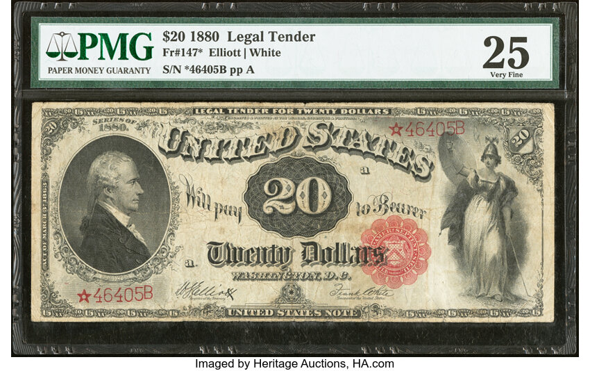 1880 $20  Star Replacement (Fr. 147*) thumbnail 2