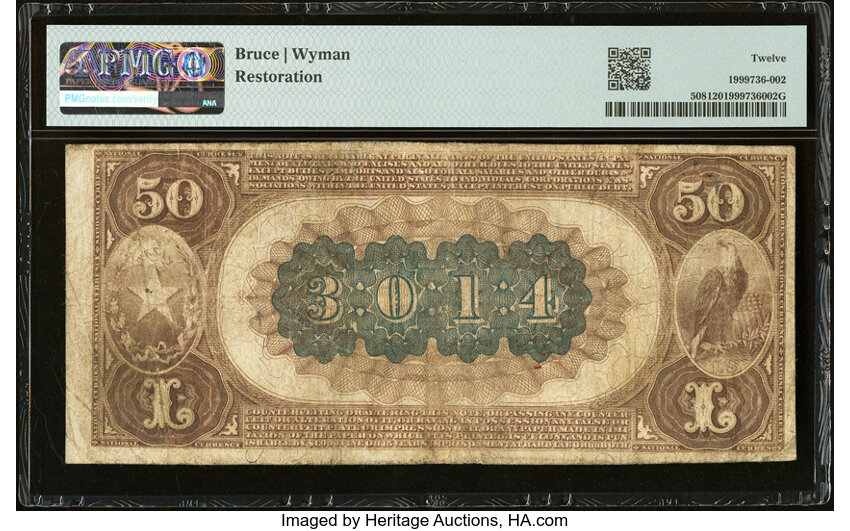1882 $50  2nd Charter Period, 1st Issue, Brown Back (Fr. 508) thumbnail 8