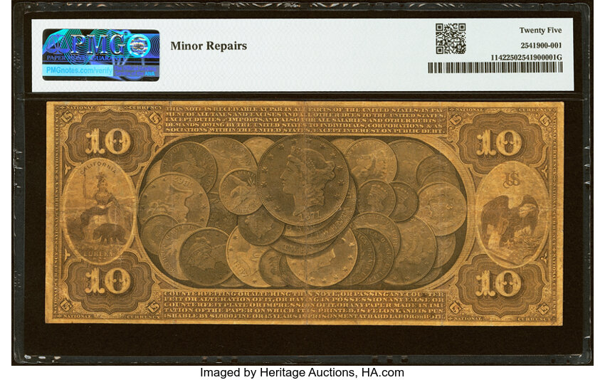 1870 $10  San Francisco (Fr. 1142) thumbnail 5