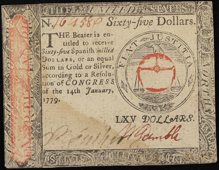 Jan 14, 1779 $65  Continental Congress (Fr. CC100) thumbnail 4