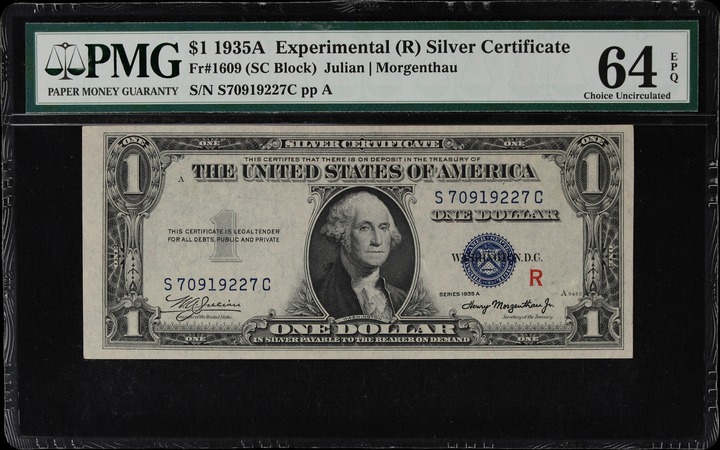 1935A $1  R Experimental (Fr. 1609) thumbnail 7