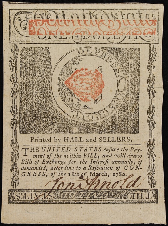 Jul 2, 1780 $1  Rhode Island (Fr. RI282) thumbnail 9