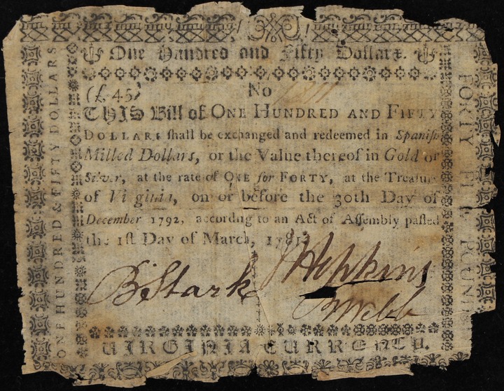 Mar 1, 1781 $80  Virginia, Thin Paper (Fr. VA205a) thumbnail 9