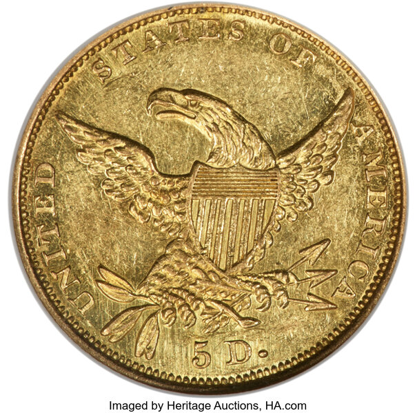 1834 $5  Classic Head, Plain 4, HM-3 MS thumbnail 11