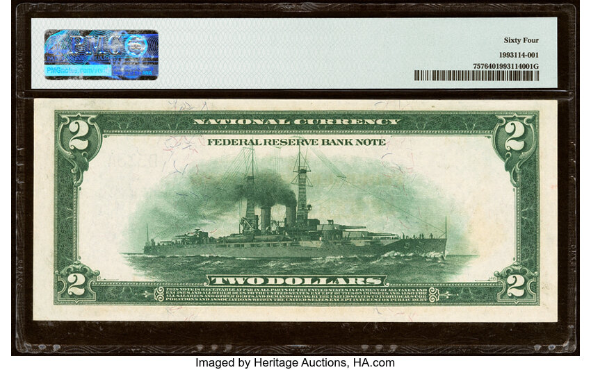 1918 $2  Cleveland (Fr. 757) thumbnail 9