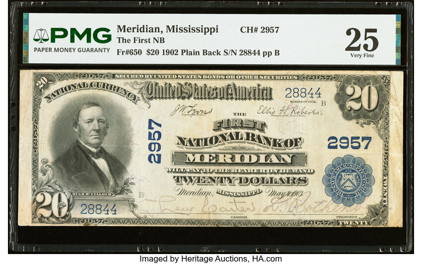 1902 $20  3rd Charter Period, 3rd Issue, Plain Back (Fr. 650) thumbnail 4