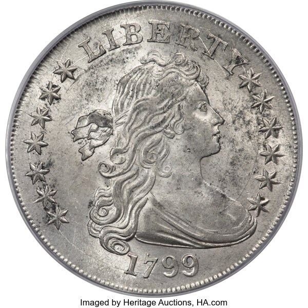 1799 $1  Irregular Date, 13 Stars, B-15, BB-152 MS thumbnail 2