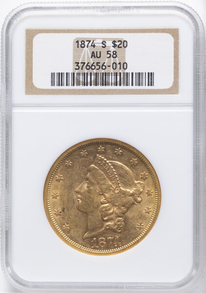 1874-S $20  MS PL thumbnail 2