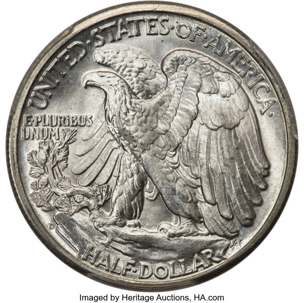1945-D 50c MS67 thumbnail 6