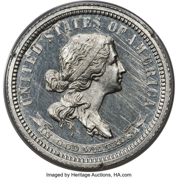 1869 P10c Aluminum, J-712 PR thumbnail 2